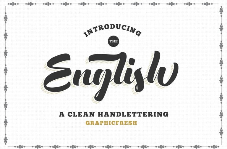 The English Font – Vintage Lettering Font Free Downlaod