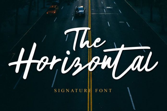 The Horizontal Signature Font
