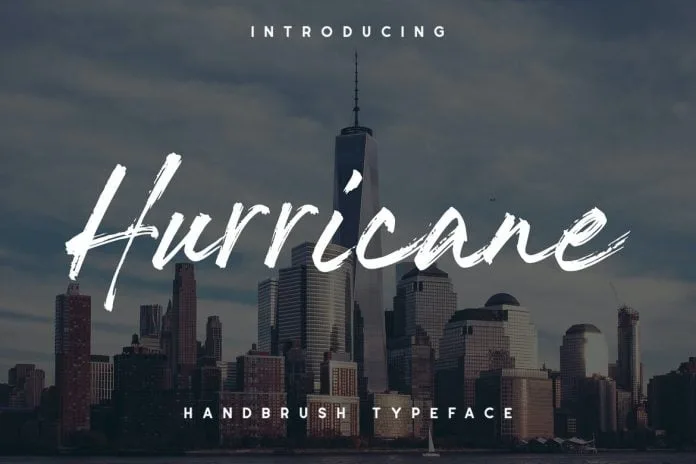 The Hurricane Handbrush Font