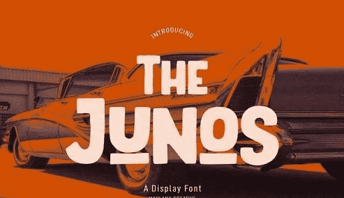 The Junos Display Font