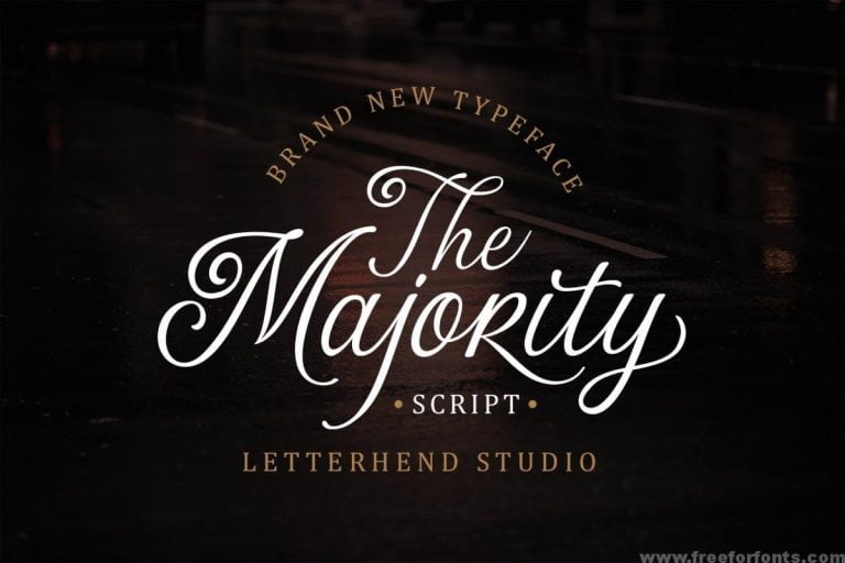 The Majority Script Font Free Download