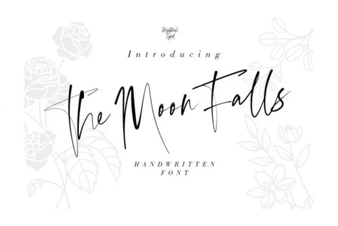 The Moon Falls Font