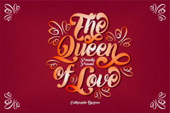 The Queen of Love - Script Font