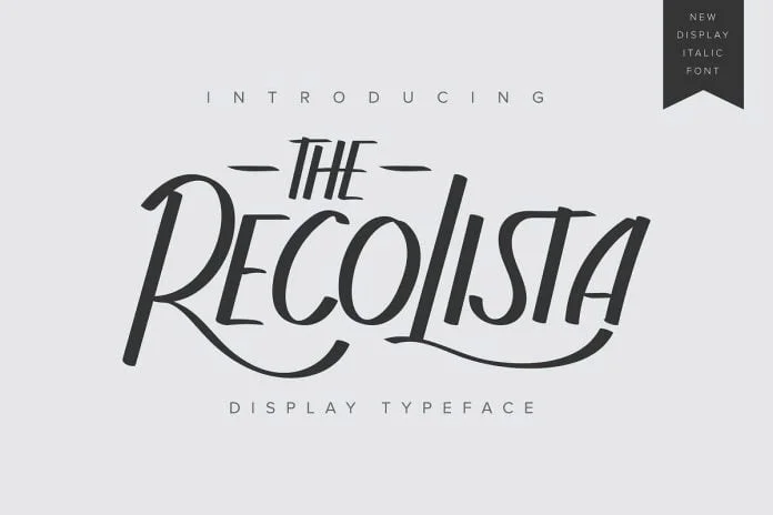 The Recolista Display Typeface