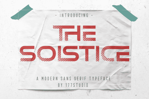 The Solstice Font The Solstice Font