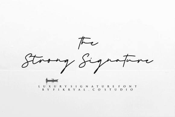 The Strong Signature Font
