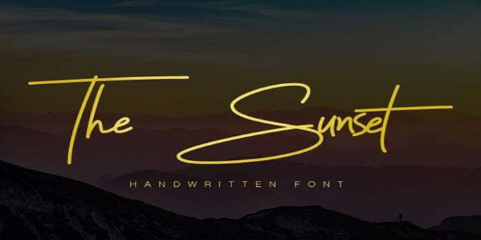 The Sunset Handwritten Font