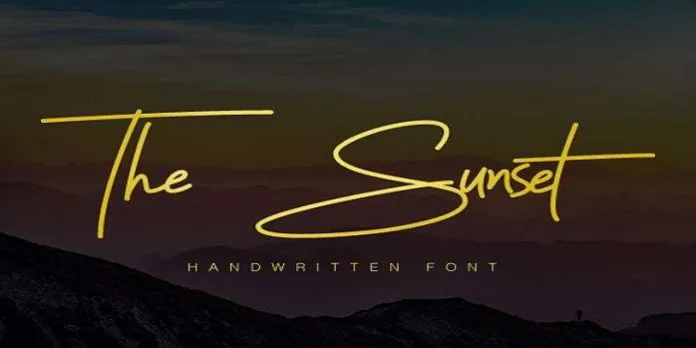The Sunset Handwritten Font