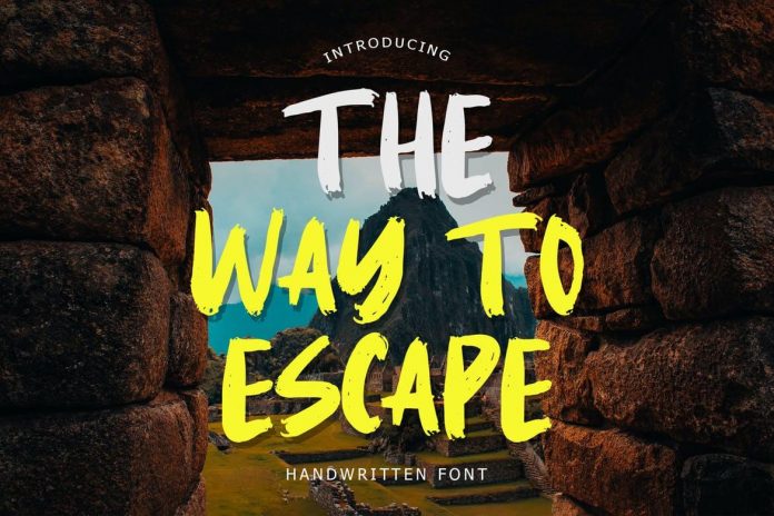 The Way To Escape Handwritten Brush Font