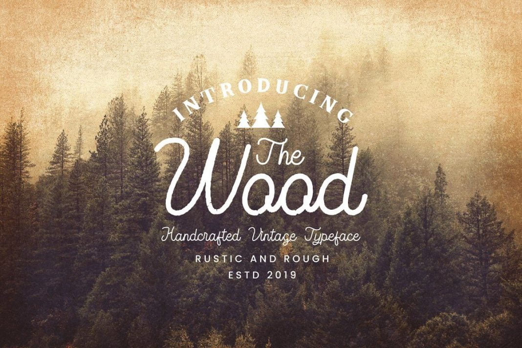 The Wood - Vintage Monoline Script