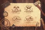 The Wood - Vintage Monoline Script