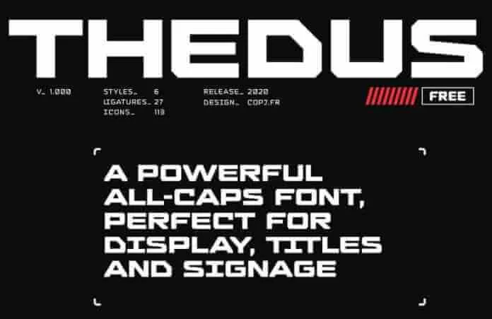 Thedus Display Font