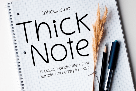 Thick Note Font