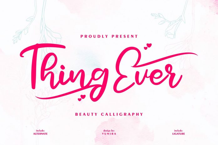 Thing ever Beauty Calligraphy
