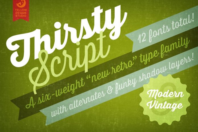 Thirsty Script Font Family