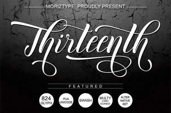 Thirteenth Script Font
