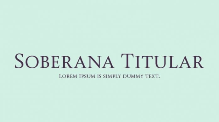 This is Soberana Titular Font