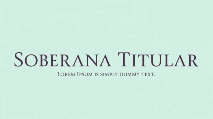 This is Soberana Titular Font
