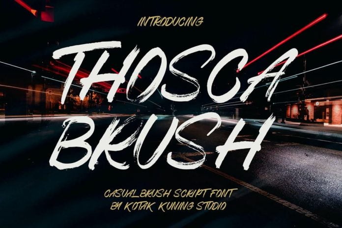 Thosca Brush Font