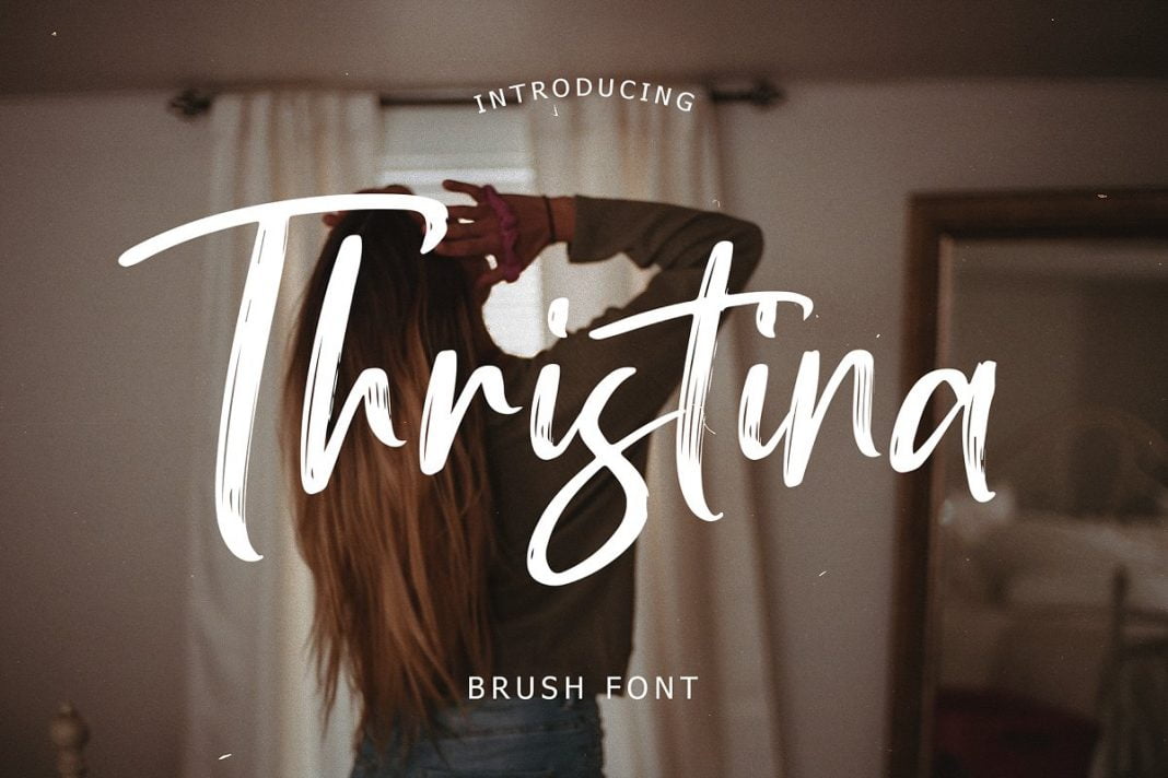 Thristina Brush Font