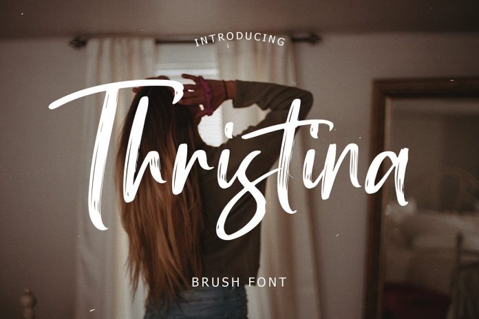 Thristina Brush Font