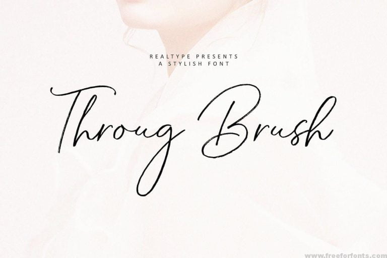 Throug Brush & Webfonts Free Download