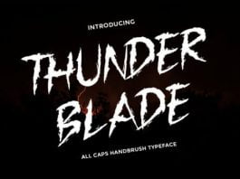 Thunder Blade Font