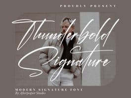Thunderbold Signature Font