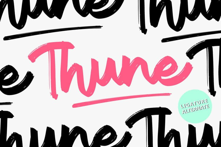 Thune Bold Brush Font