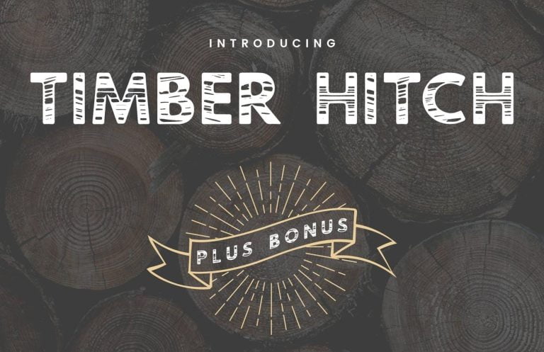 Timber Hitch Font + Bonus Nature Elements Font Free Download
