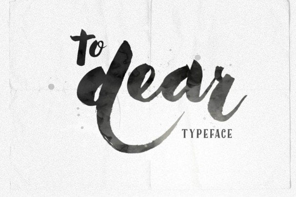 To Dear Typeface Font
