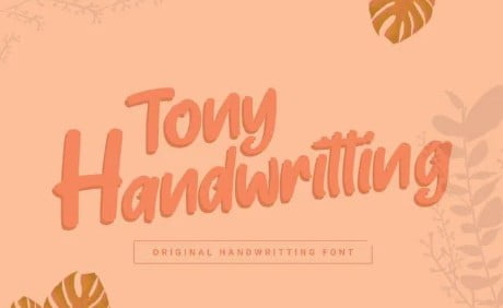 Tony Handwritting - Font