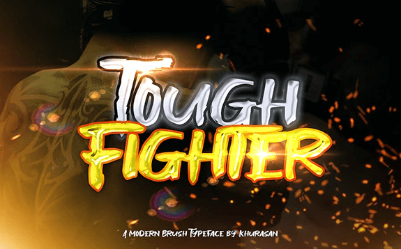 Tough Fighter Brush Font