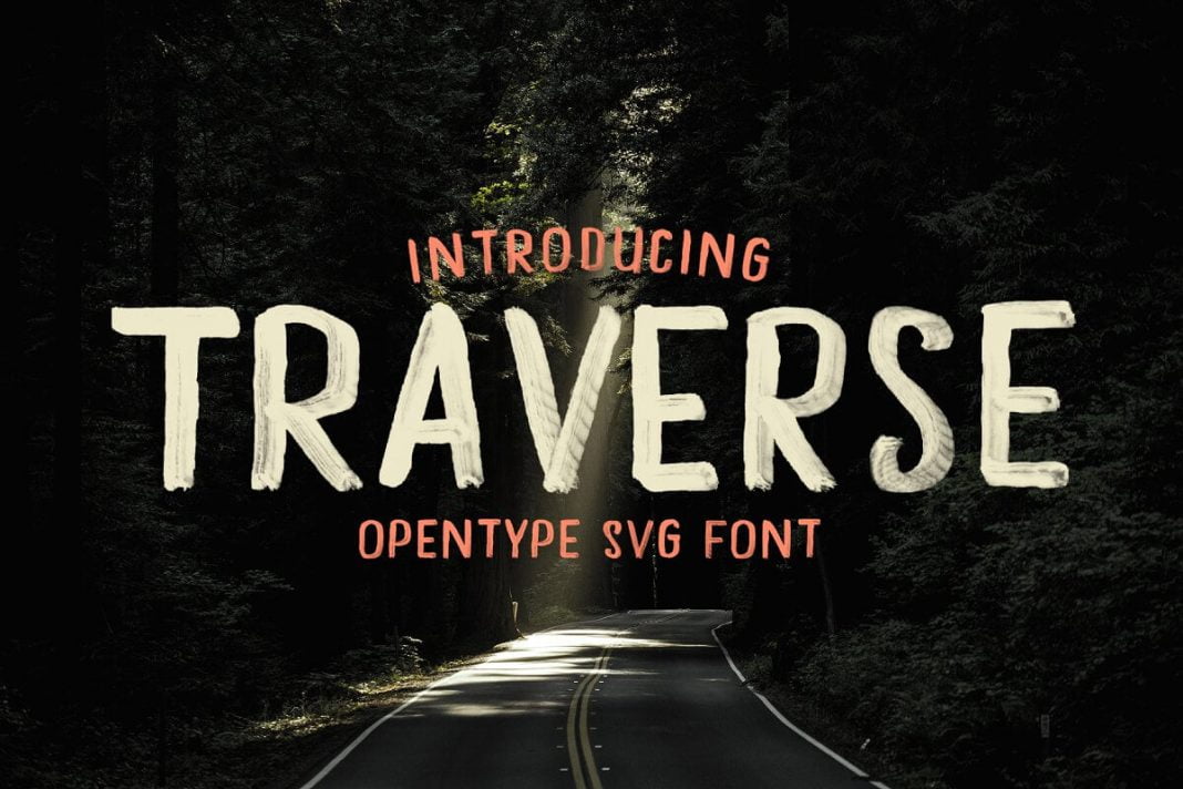 Traverse - Opentype Hand Painted SVG Font