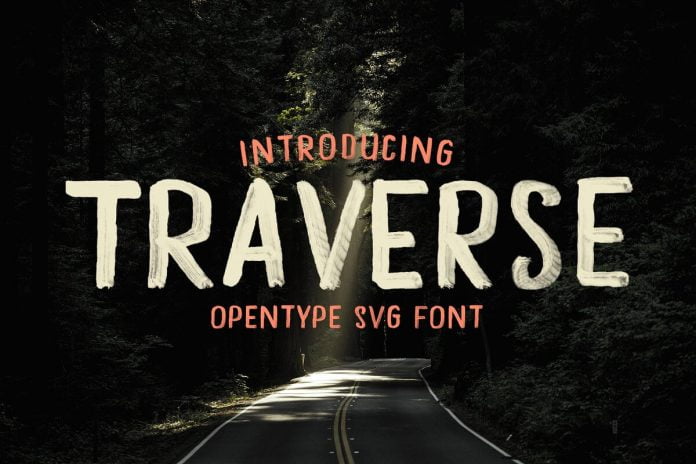 Traverse - Opentype Hand Painted SVG Font