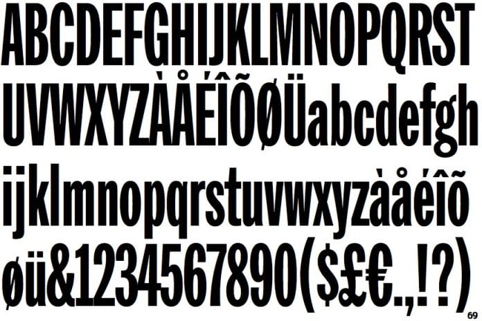 Triple Condensed Gothic Font