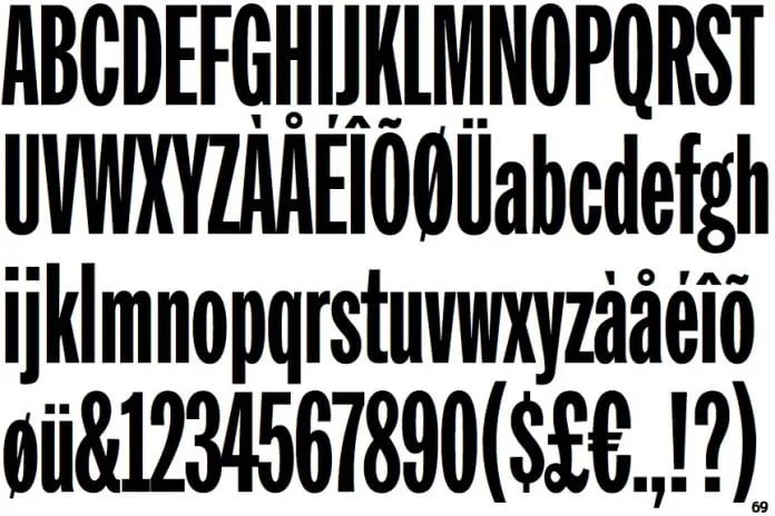 Triple Condensed Gothic Font