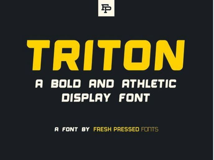 Triton athletic display font