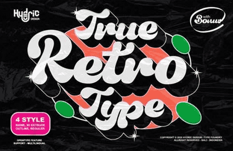 True Retrotype Font