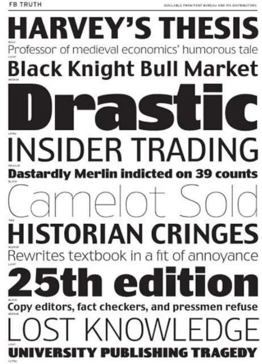 Truth family Font