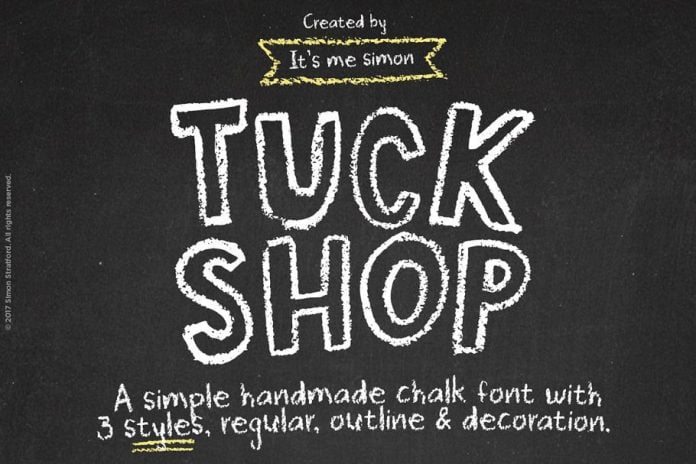 Tuck Shop - Chalk board font