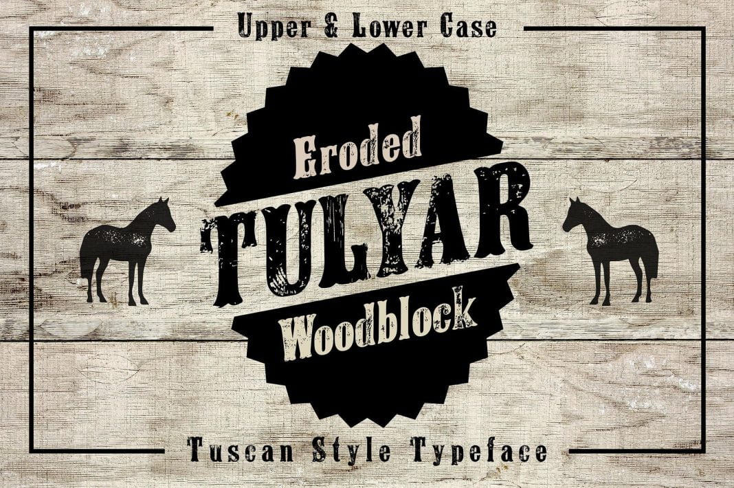 Tulyar Eroded Woodblock Font