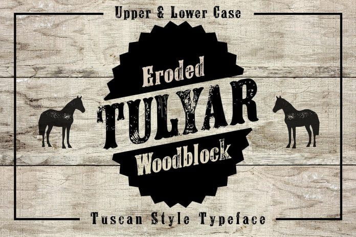 Tulyar Eroded Woodblock Font