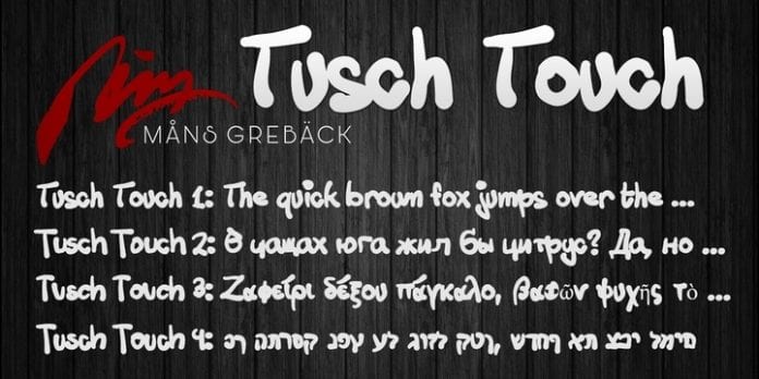Tusch Touch Font