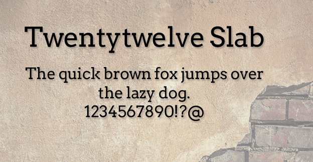 Twentytwelve Slab Font