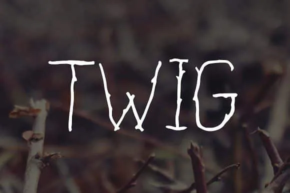 Twig – A Woodsy Font
