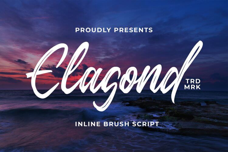 Elagond - Inline Brush Script