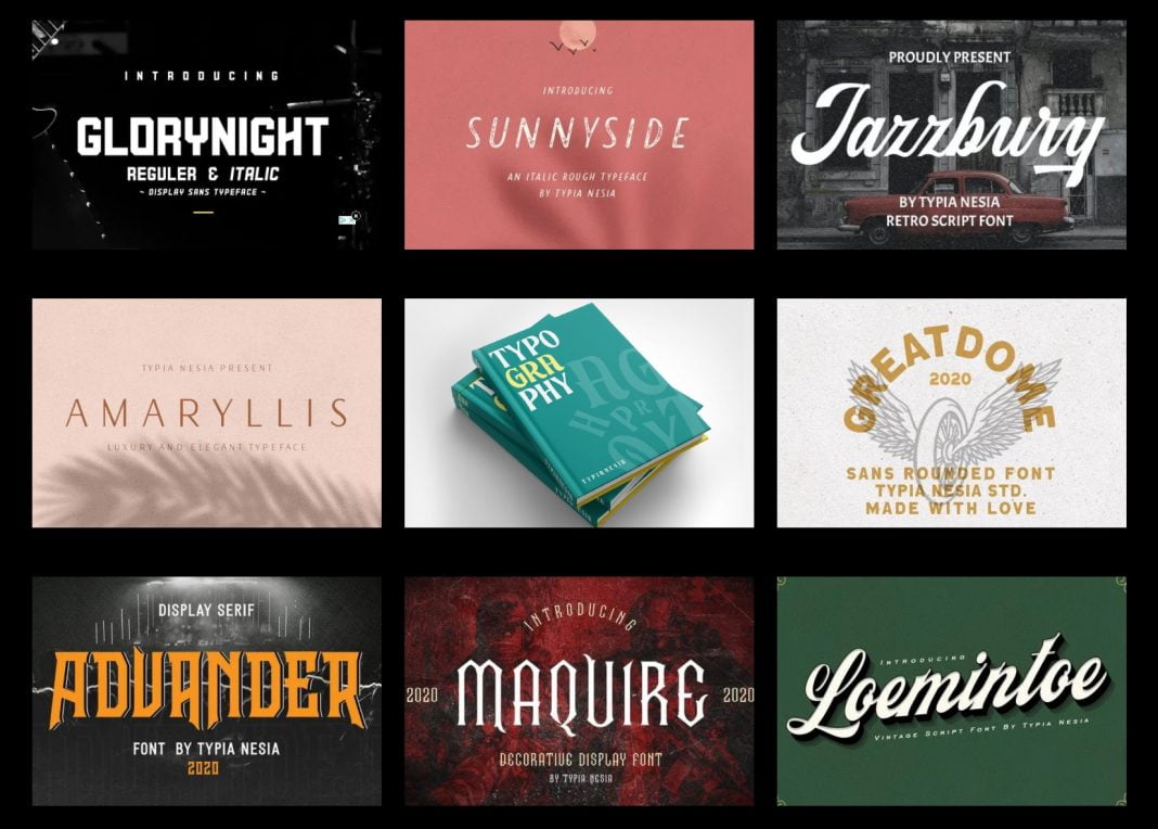 Typia Nesia bundle Font