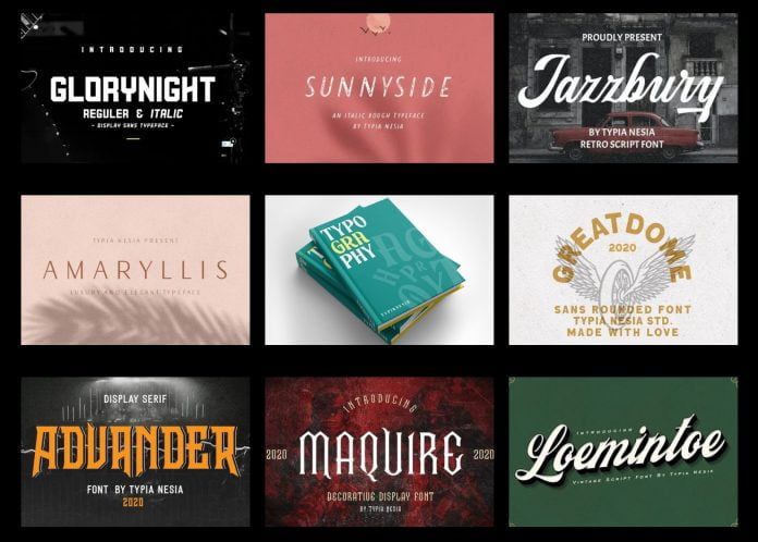 Typia Nesia bundle Font