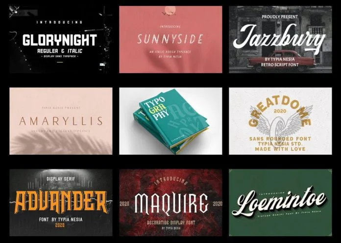 Typia Nesia bundle Font
